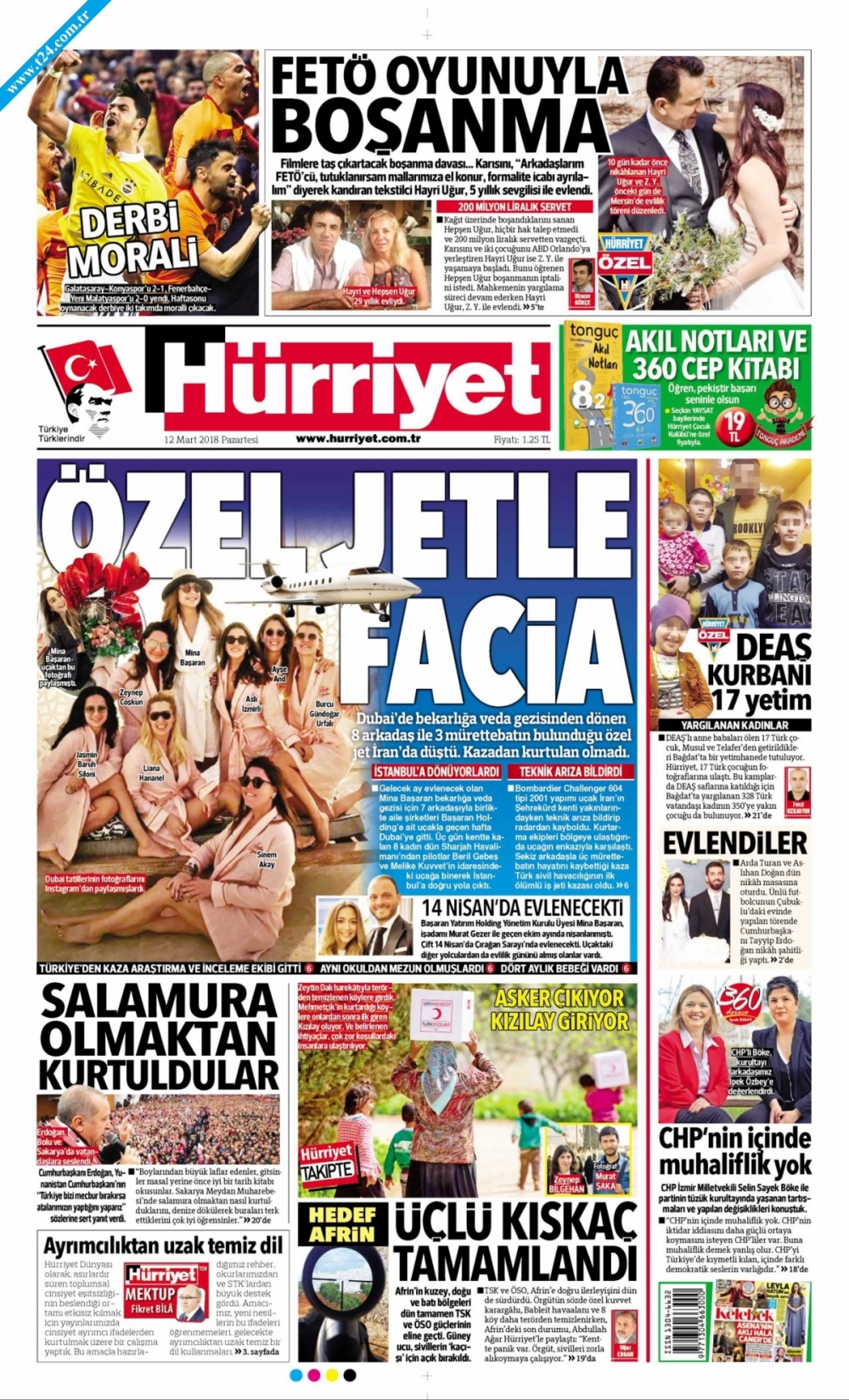 Gazete Manşetleri (12 Mart 2018) 1