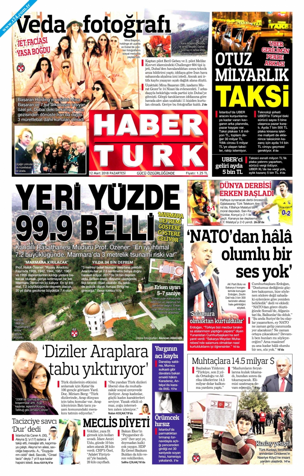 Gazete Manşetleri (12 Mart 2018) 2