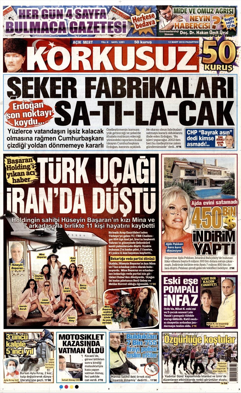 Gazete Manşetleri (12 Mart 2018) 33