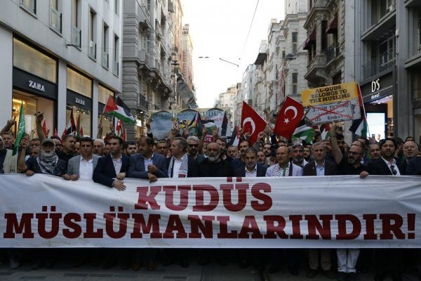İstanbul'da Kudüs protestosu 2