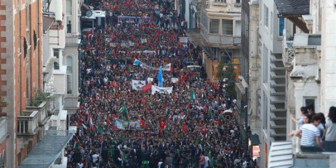 İstanbul'da Kudüs protestosu