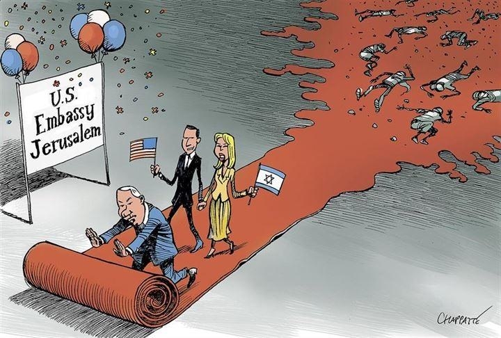 ABD ve İsrail katliamı karikatürlerde yorumlandı 1