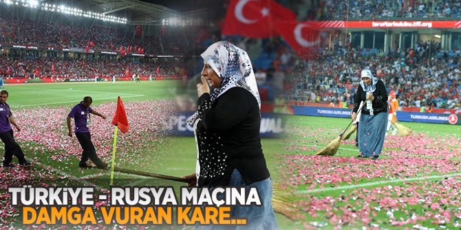 Rusya-Türkiye maçına damga vuran kareler