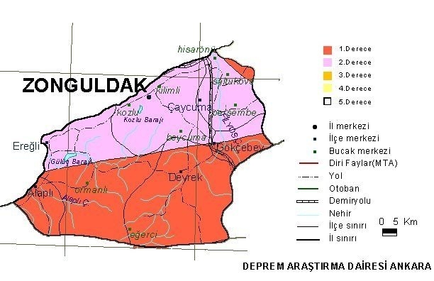 İşte Türkiye'nin deprem haritası 81