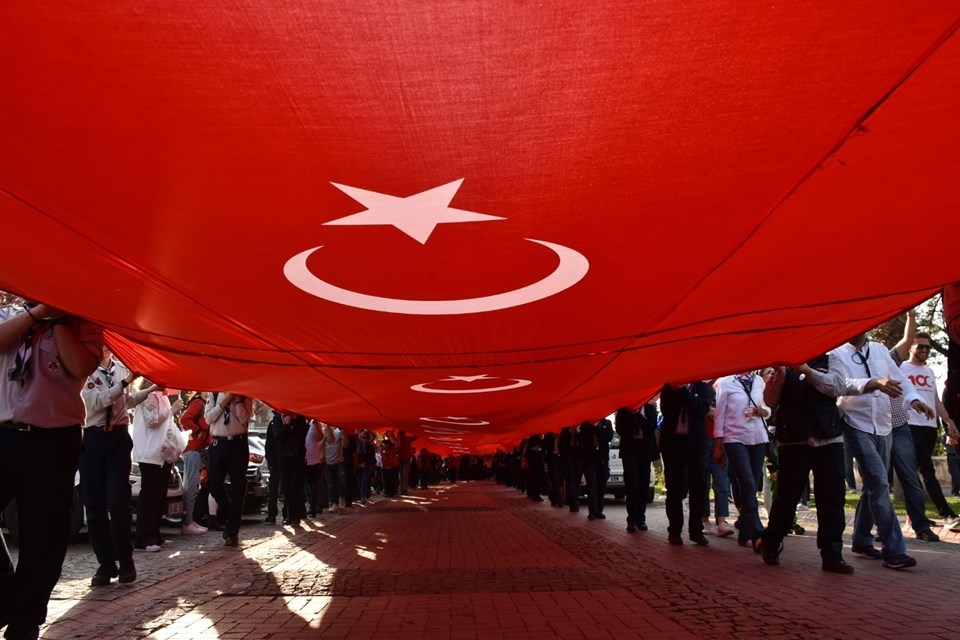 Samsun'da 1919 metrelik dev bayrak yürüyüşü 15