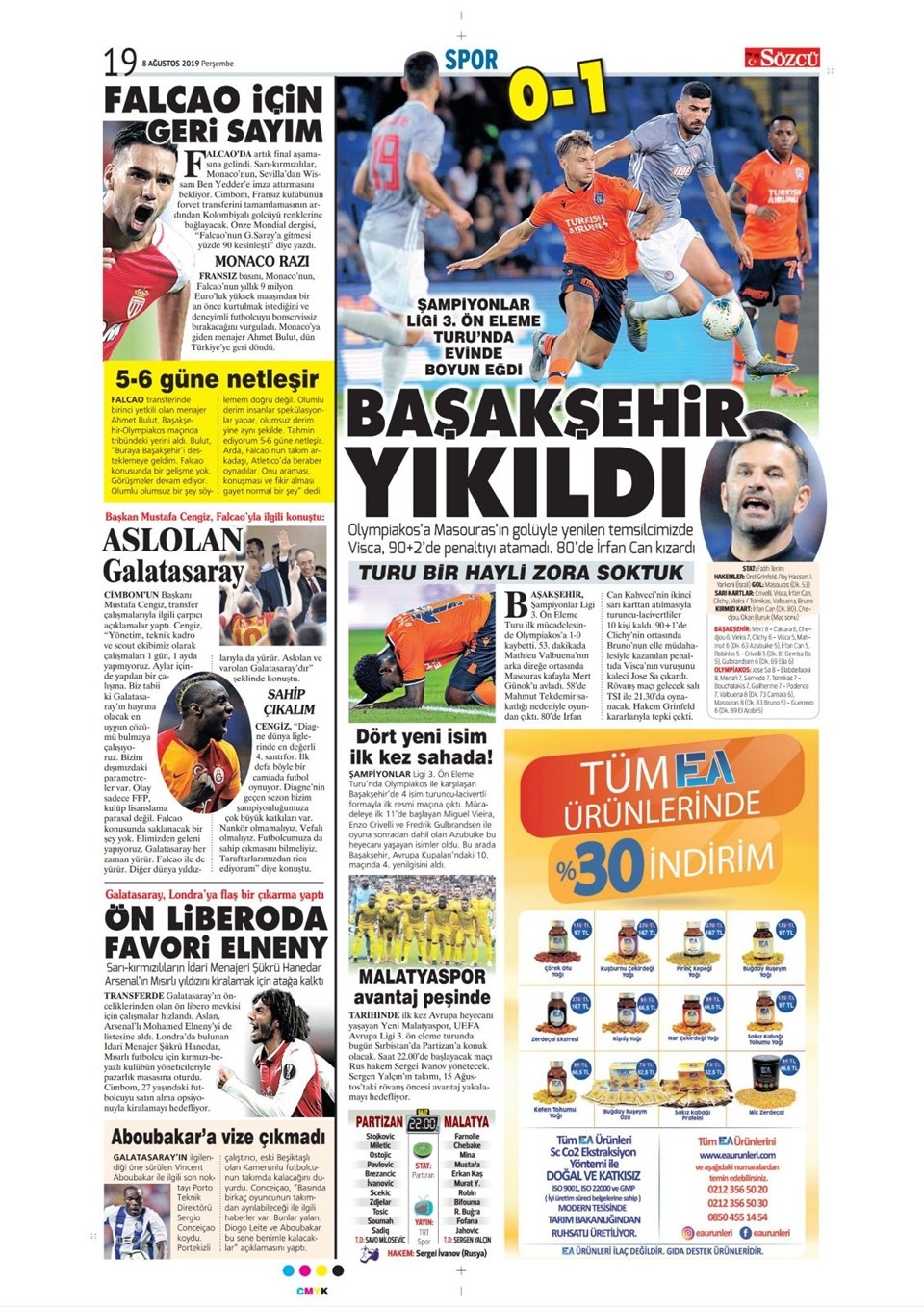 Günün spor manşetleri (8 Ağustos 2019) 1