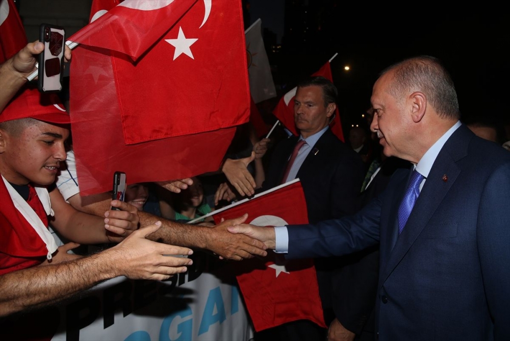 ABD'de Cumhurbaşkanı Erdoğan'a coşkulu karşılama! 2