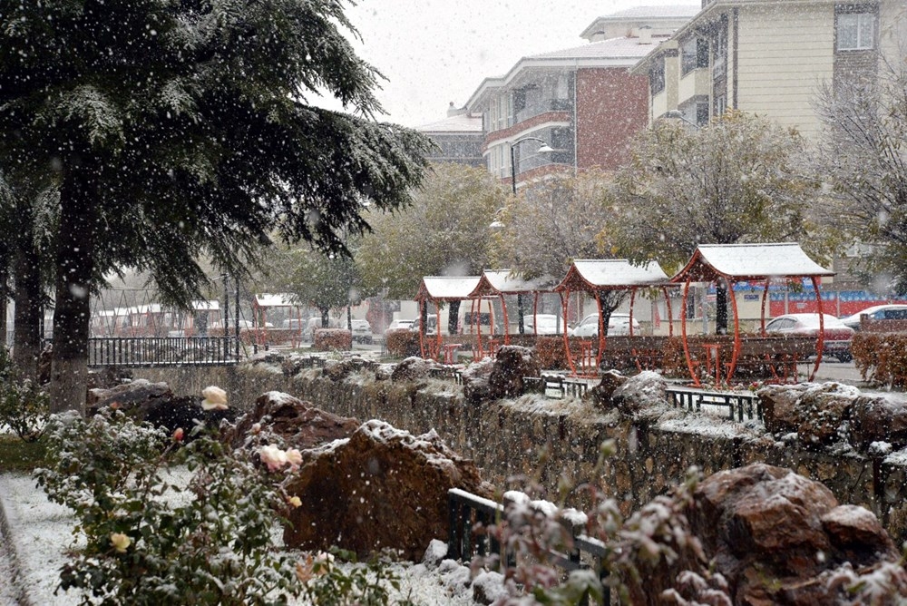 Türkiye'den kar yağışı manzaraları 13