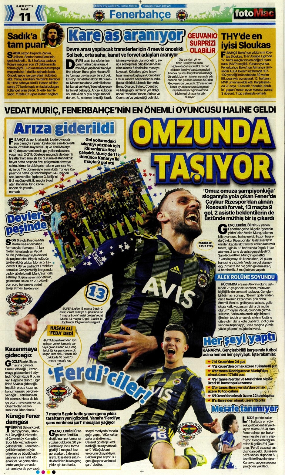 Günün spor manşetleri (8 Aralık 2019) 'Ahtapot Muslera' 11