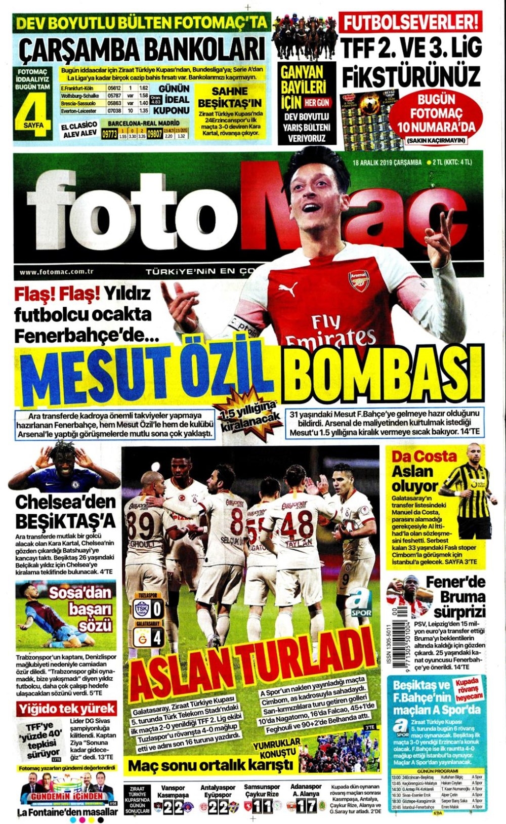 'Fenerbahçe yolu açıldı'  Günün spor manşetleri 18