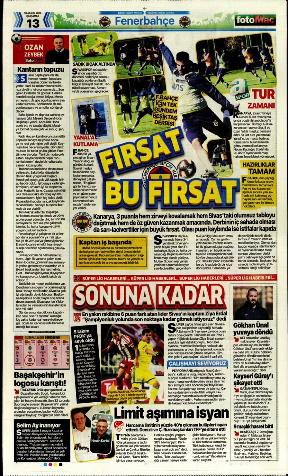 'Fenerbahçe yolu açıldı'  Günün spor manşetleri 22