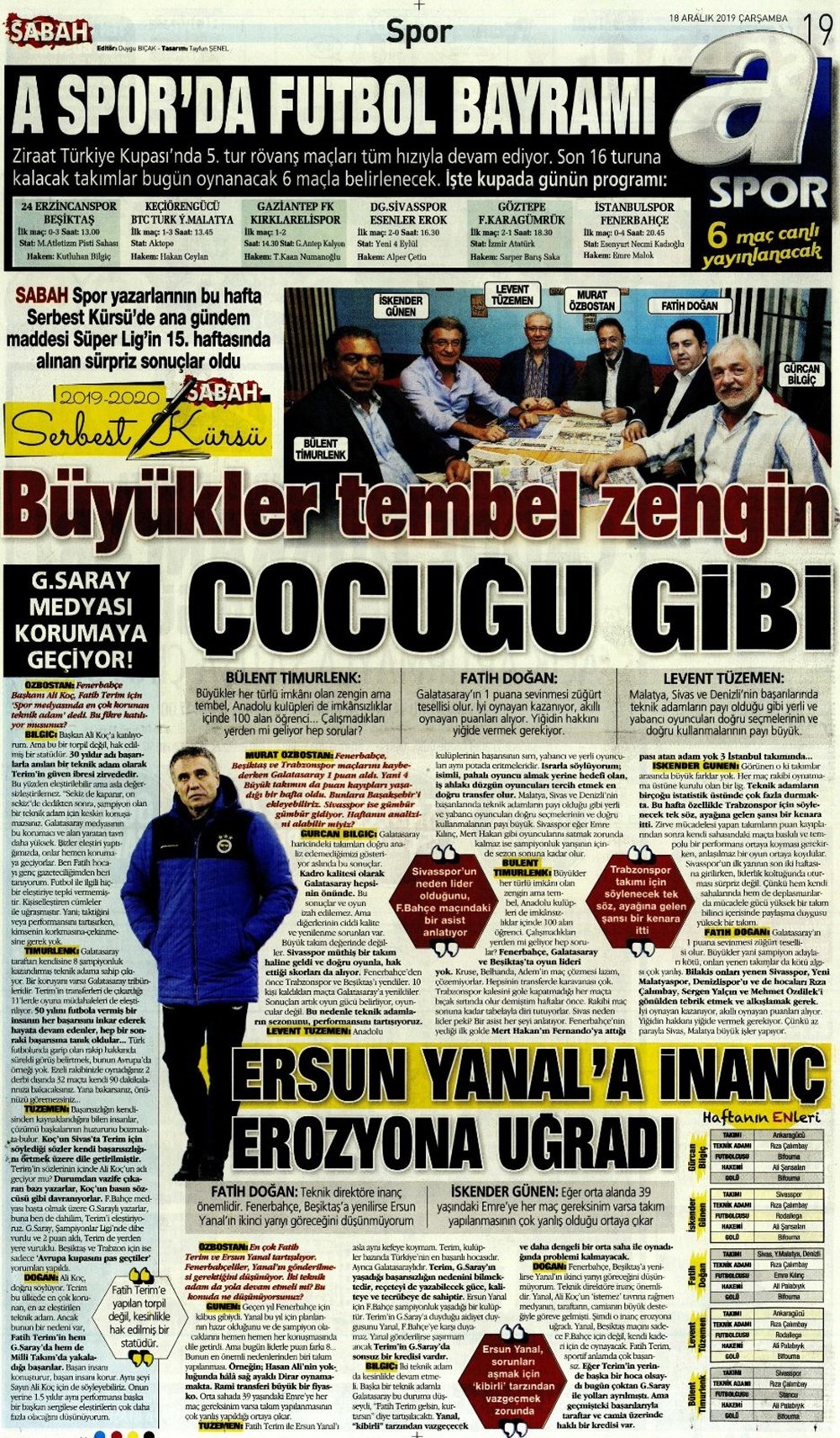 'Fenerbahçe yolu açıldı'  Günün spor manşetleri 3