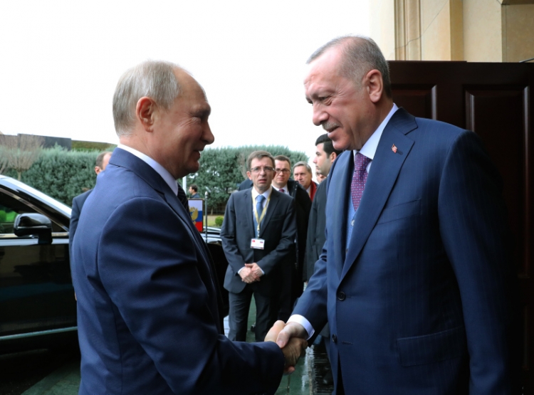 Başkan Erdoğan - Putin görüşmesinden ilk kareler! 1