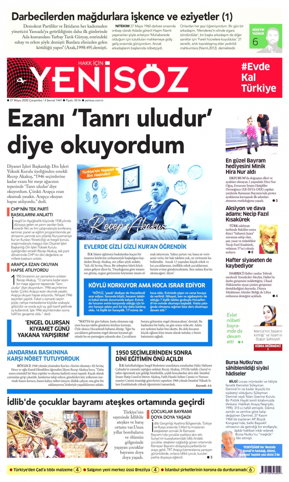 Gazeteler bugün ne yazdı? 27 Mayıs Gazete Manşetleri 21