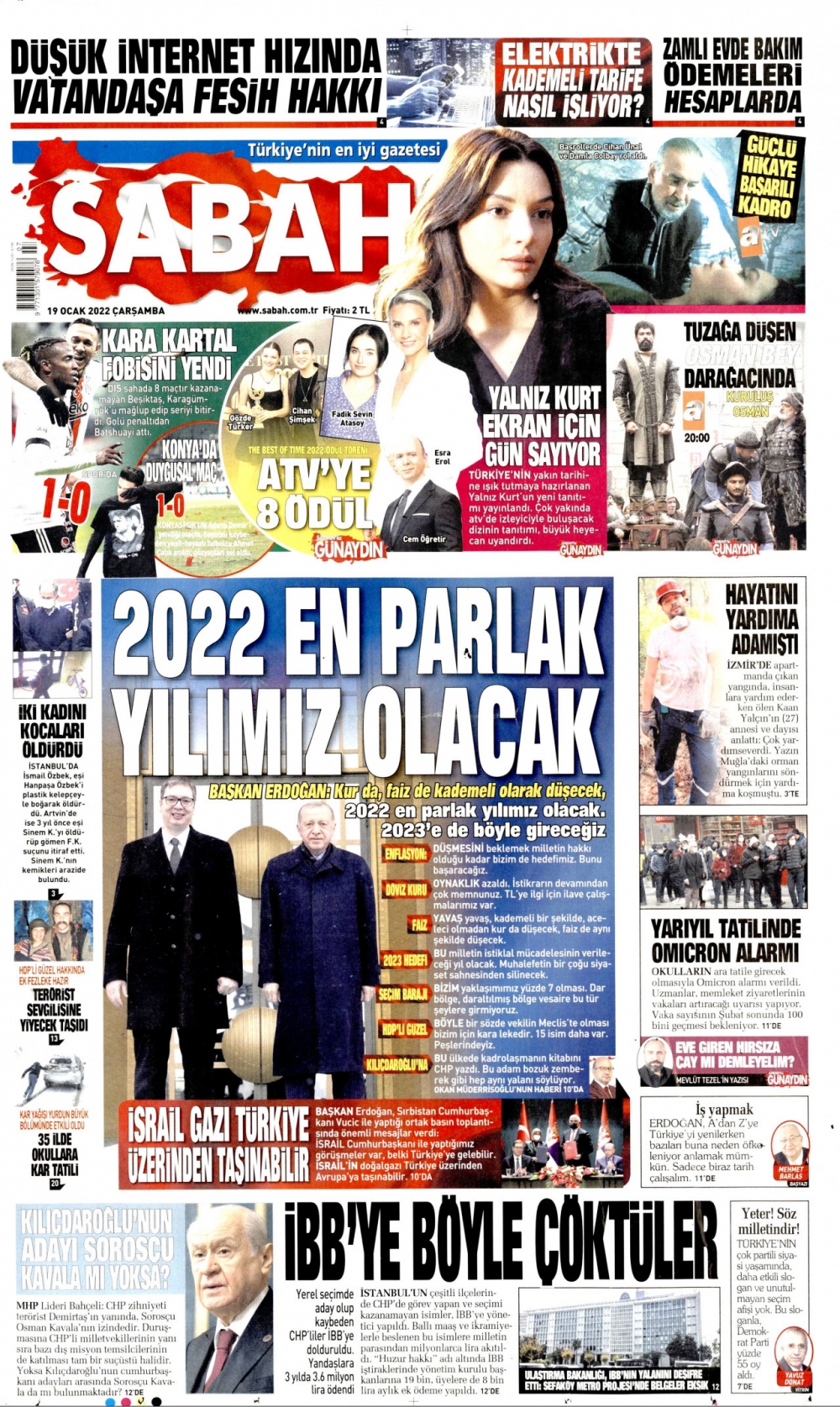 Günün Gazete Manşetleri 19 Ocak 2022 Gazeteler Ne Diyor? 1