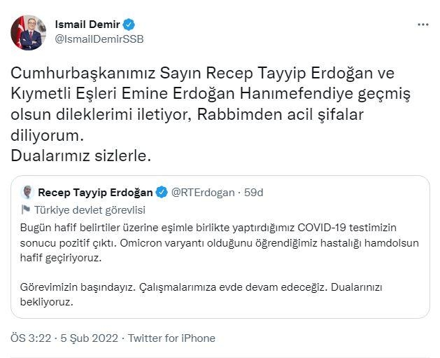 Cumhurbaşkanı Erdoğan ve eşi Emine Erdoğan'a mesaj yağdı 10