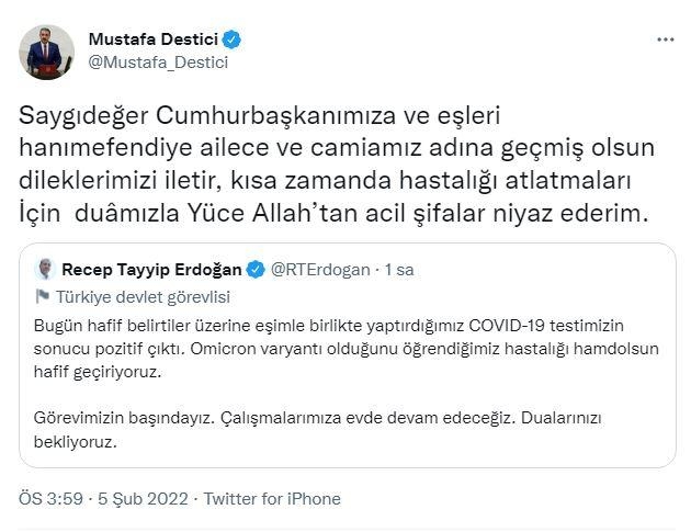 Cumhurbaşkanı Erdoğan ve eşi Emine Erdoğan'a mesaj yağdı 18