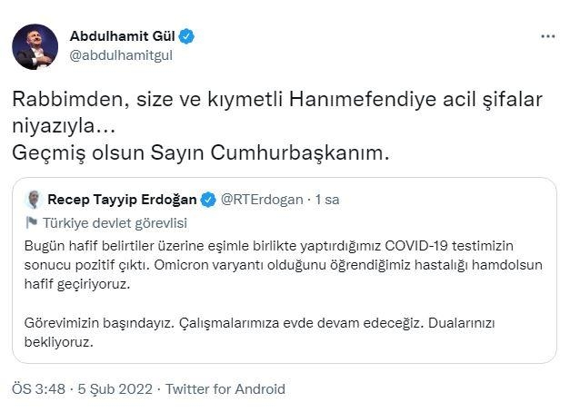 Cumhurbaşkanı Erdoğan ve eşi Emine Erdoğan'a mesaj yağdı 19