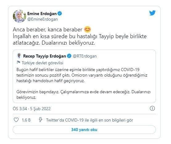 Cumhurbaşkanı Erdoğan ve eşi Emine Erdoğan'a mesaj yağdı 2