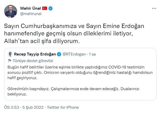 Cumhurbaşkanı Erdoğan ve eşi Emine Erdoğan'a mesaj yağdı 20