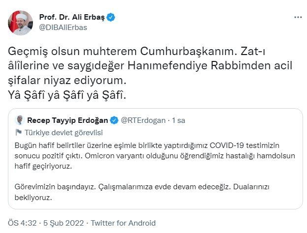 Cumhurbaşkanı Erdoğan ve eşi Emine Erdoğan'a mesaj yağdı 23