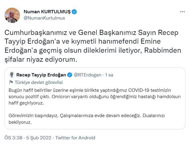 Cumhurbaşkanı Erdoğan ve eşi Emine Erdoğan'a mesaj yağdı 25