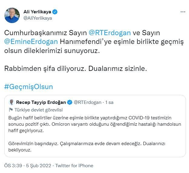 Cumhurbaşkanı Erdoğan ve eşi Emine Erdoğan'a mesaj yağdı 26