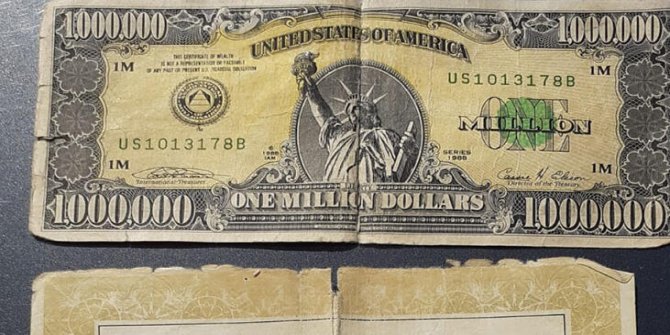 1 milyon dolarlık banknot ele geçirildi