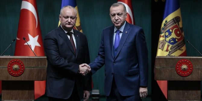 Erdoğan, Moldova Cumhurbaşkanı Dodon ile görüştü
