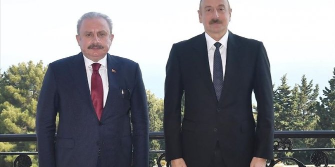 TBMM Başkanı Şentop, Azerbaycan Cumhurbaşkanı Aliyev ile görüştü
