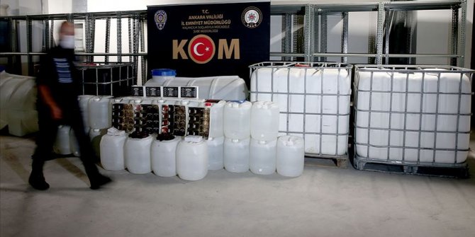 İçişleri Bakanlığı: Bu yıl 11 milyon 20 bin 819 litre ile 220 bin 911 şişe sahte/kaçak içki ele geçirildi