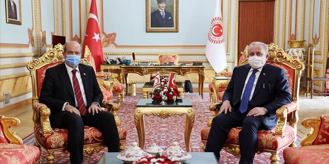 TBMM Başkanı Şentop ile KKTC Cumhurbaşkanı Tatar görüştü