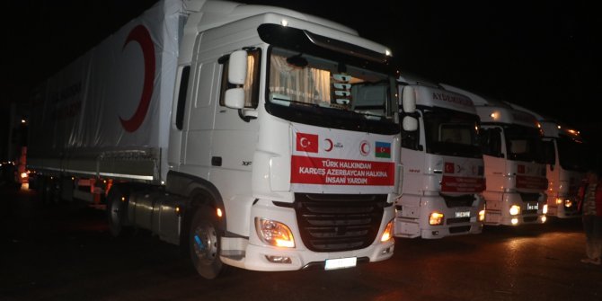 Türk Kızılaydan Azerbaycan'a 11 tır insani yardım