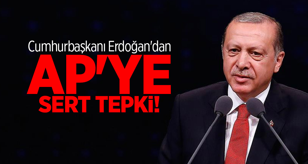 Cumhurbaşkanı Erdoğan'dan AP'ye sert tepki!