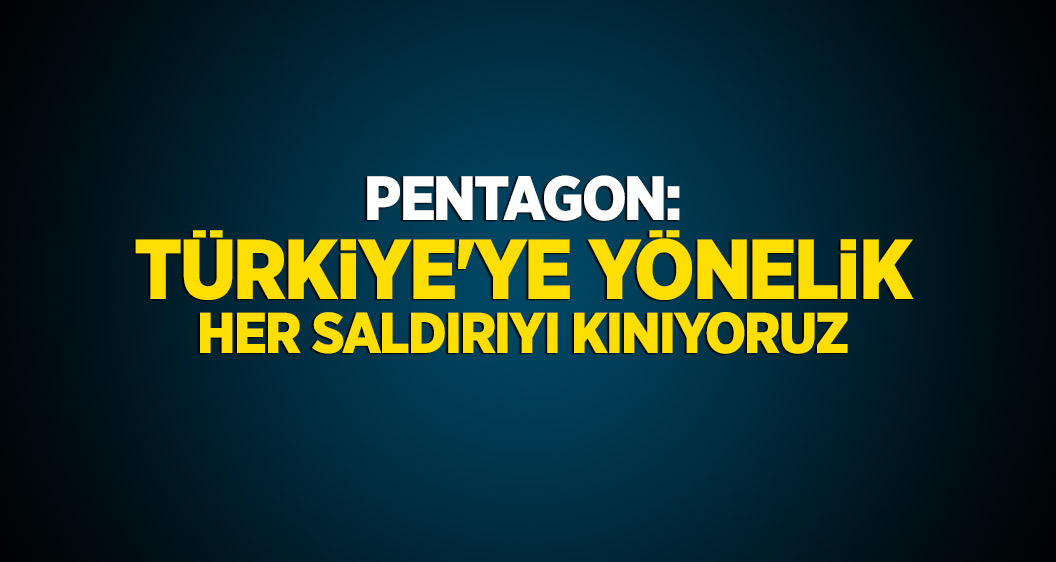 Pentagon: Türkiye'ye yönelik her saldırıyı kınıyoruz