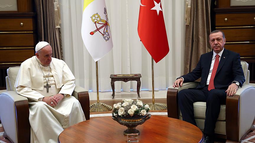 Cumhurbaşkanı Erdoğan, Vatikan'da Kudüs'ü görüşecek