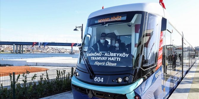 Eminönü-Alibeyköy Tramvay Hattı'nın ilk bölümü açıldı