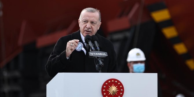 Erdoğan: Kendi savaş gemisini tasarlayan 10 ülke içinde yer alıyoruz