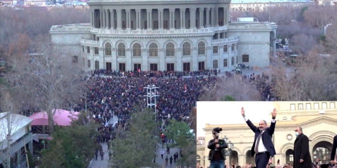 Ermenistan'da ordunun istifa bildirisi sonrası meydanlar hareketlendi