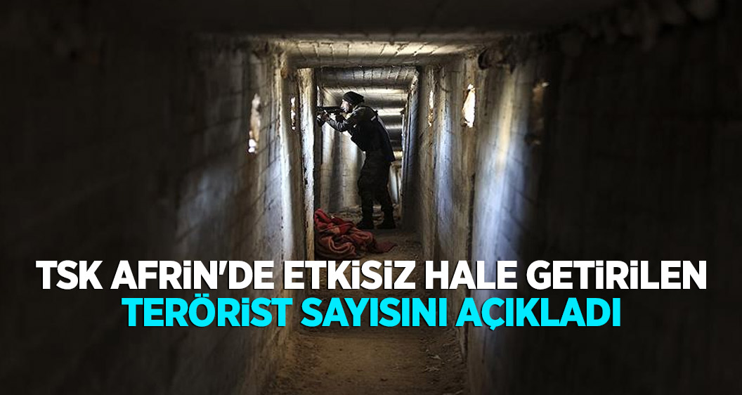 TSK Afrin'de etkisiz hale getirilen terörist sayısını açıkladı