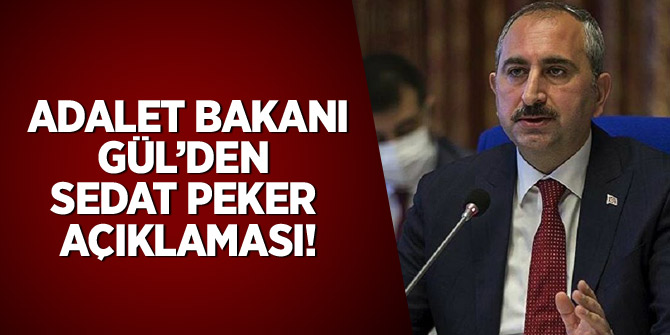 Adalet Bakanı Gül'den Sedat Peker açıklaması