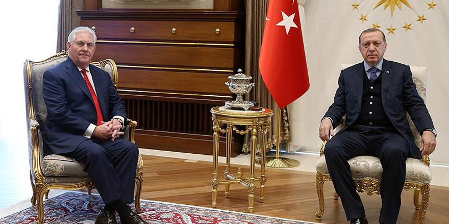 Cumhurbaşkanı Erdoğan'ın Tillerson'ı kabulü başladı