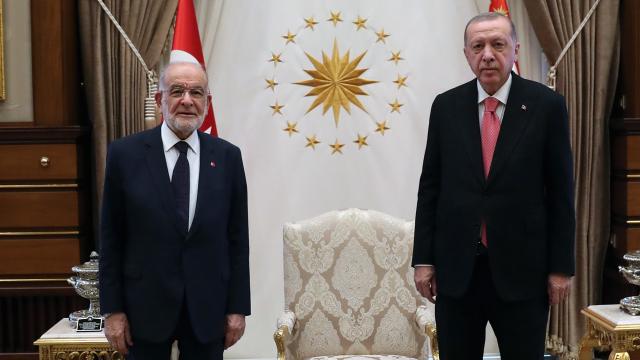 Cumhurbaşkanı Erdoğan ile Karamollaoğlu görüşmesi sona erdi