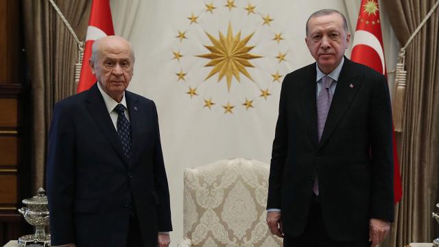 Beştepe'de Erdoğan-Bahçeli görüşmesi