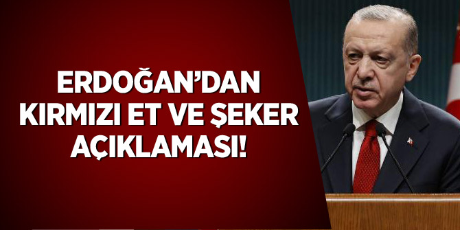 Cumhurbaşkanı Erdoğan'dan kırmızı et ve şeker açıklaması!