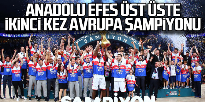 Anadolu Efes üst üste 2. kez Avrupa şampiyonu oldu