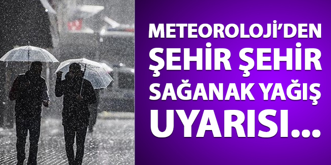 Meteoroloji'den şehir şehir sağanak yağış uyarısı...