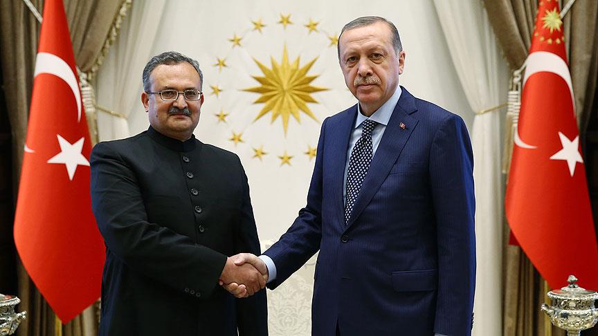 Cumhurbaşkanı Erdoğan Pakistan'ın Büyükelçisini kabul etti