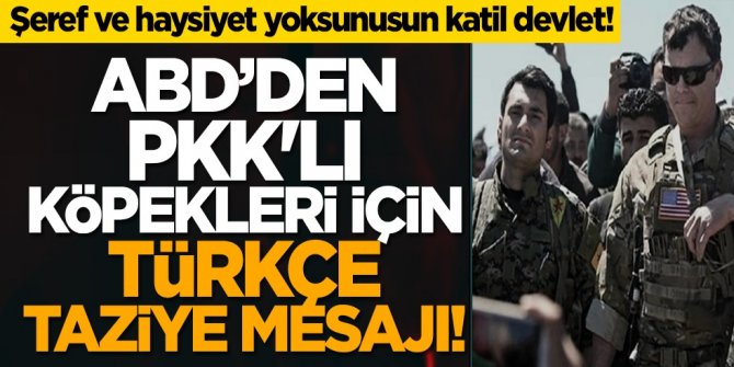 ABD’den PKK'lılar için Türkçe taziye mesajı!