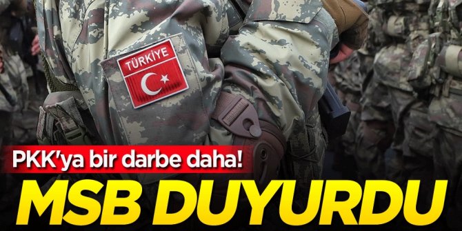 PKK'ya bir darbe daha! MSB duyurdu